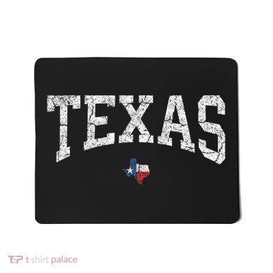 Texas Women Men Kids Texas State Map Flag Distressed Mousepad