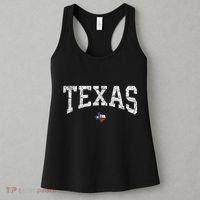 Texas Women Men Kids Texas State Map Flag Distressed Women's Tank Top thumb 3