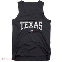 Texas Women Men Kids Texas State Map Flag Distressed Tank Top thumb 0