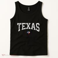 Texas Women Men Kids Texas State Map Flag Distressed Tank Top thumb 2