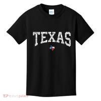 Texas Women Men Kids Texas State Map Flag Distressed Kids T-Shirt thumb 0