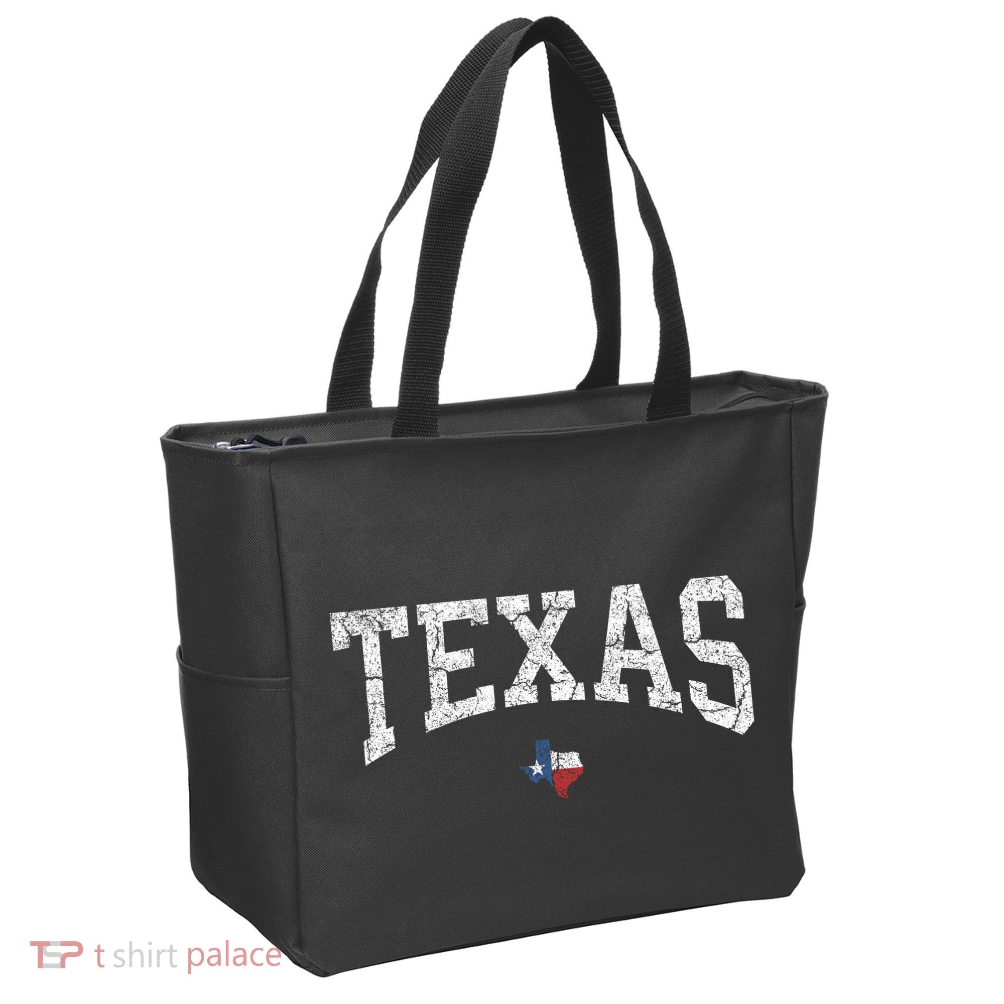 Texas Women Men Kids Texas State Map Flag Distressed Tote Bag