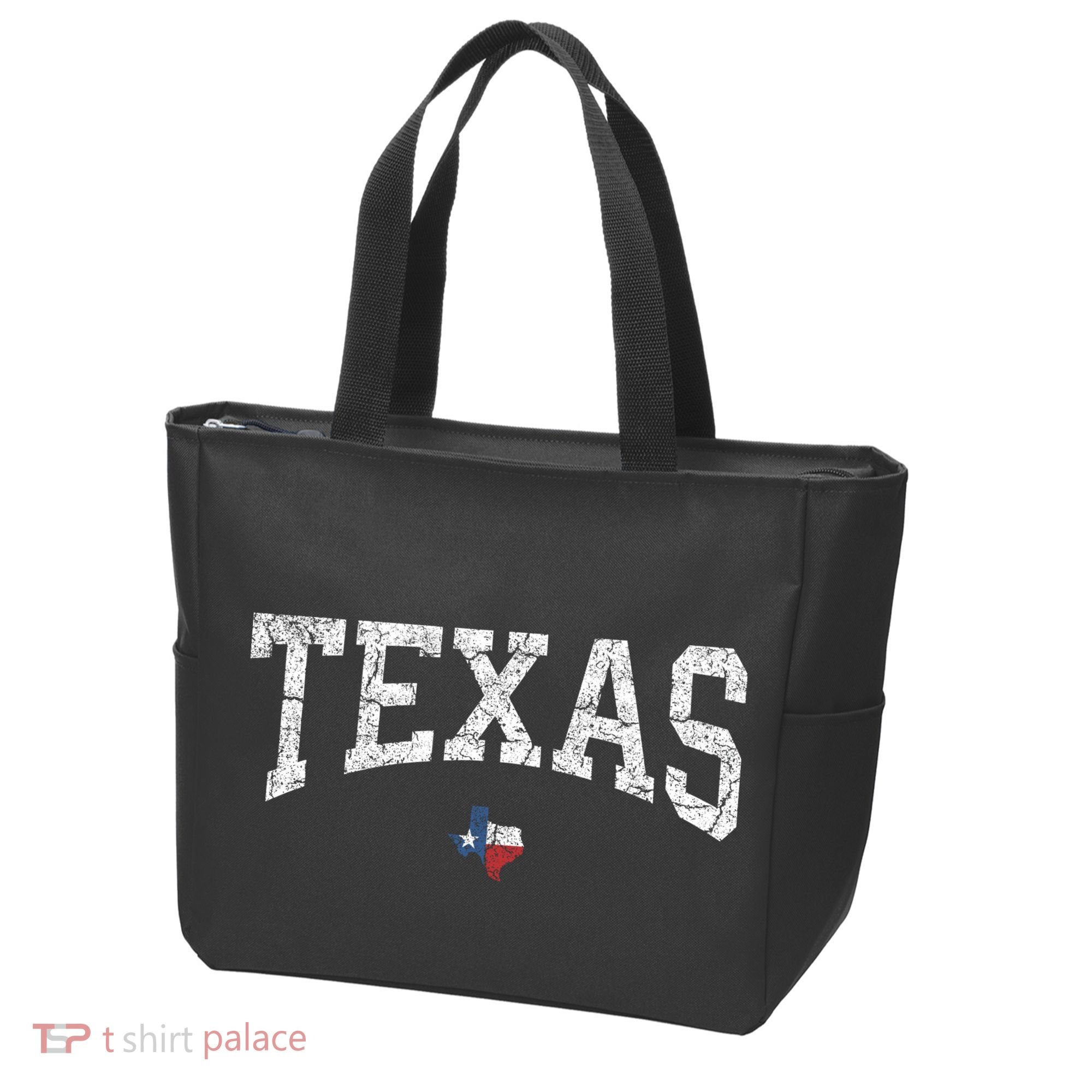 Texas Women Men Kids Texas State Map Flag Distressed Tote Bag