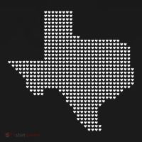 Texas Women Men Kids Texas State Map Made Of Hearts Long Sleeve Shirt thumb 2