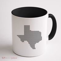 Texas Women Men Kids Texas State Map Made Of Hearts Coffee Mug thumb 1