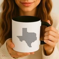 Texas Women Men Kids Texas State Map Made Of Hearts Coffee Mug thumb 3