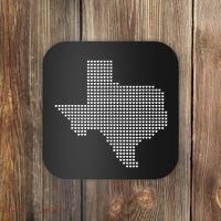 Texas Women Men Kids Texas State Map Made Of Hearts Coaster thumb 0