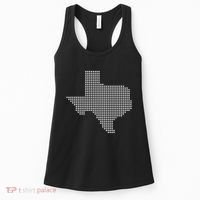 Texas Women Men Kids Texas State Map Made Of Hearts Women's Tank Top thumb 0