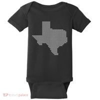 Texas Women Men Kids Texas State Map Made Of Hearts Baby Bodysuit thumb 0
