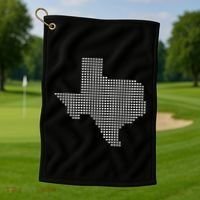 Texas Women Men Kids Texas State Map Made Of Hearts Golf Towel thumb 1