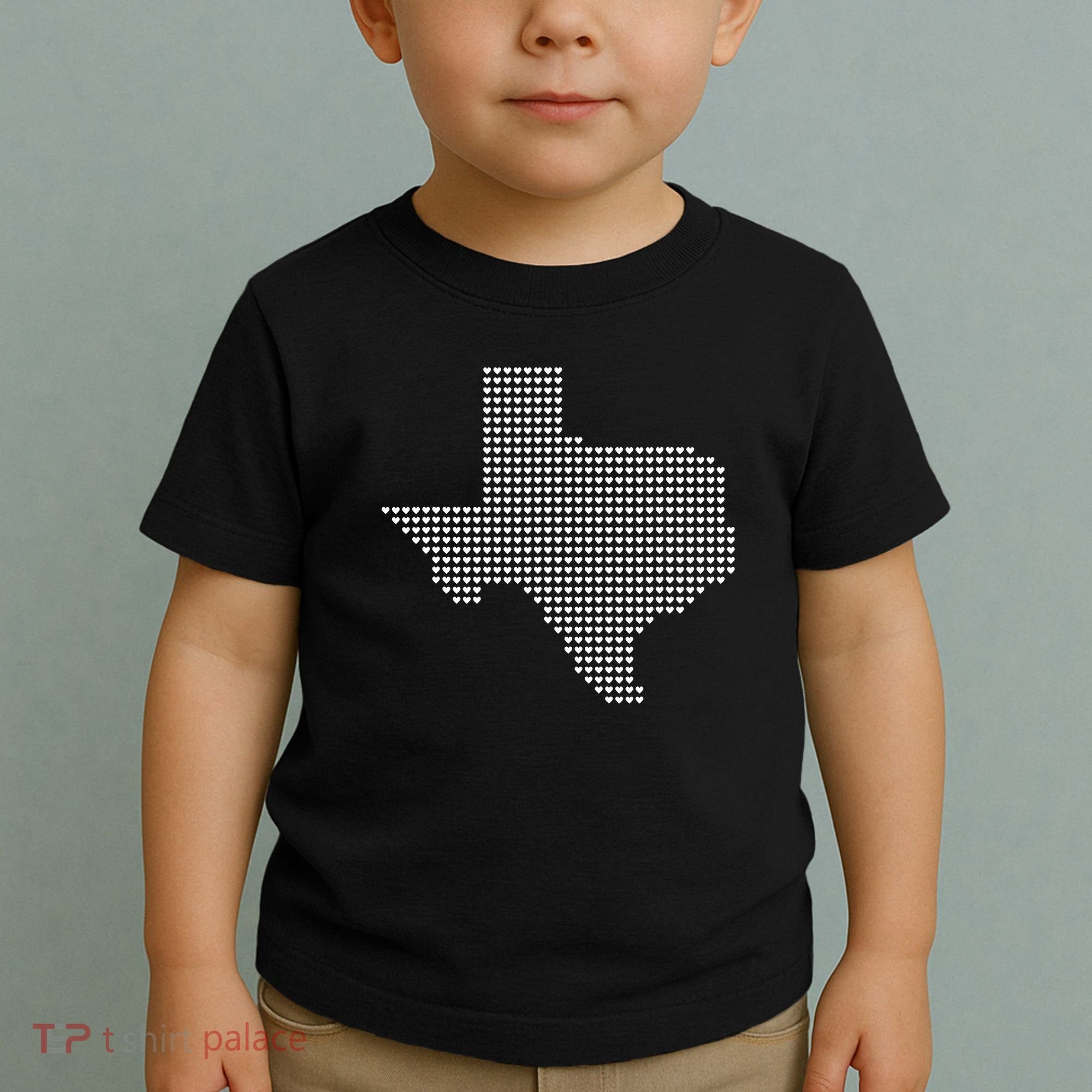 Texas Women Men Kids Texas State Map Made Of Hearts Toddler T-Shirt