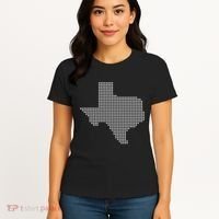 Texas Women Men Kids Texas State Map Made Of Hearts Women's T-Shirt thumb 4