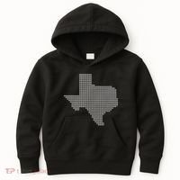 Texas Women Men Kids Texas State Map Made Of Hearts Kids Hoodie thumb 0