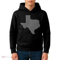 Texas Women Men Kids Texas State Map Made Of Hearts Kids Hoodie thumb 4