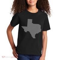 Texas Women Men Kids Texas State Map Made Of Hearts Kids T-Shirt thumb 2