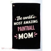 The World's Most Amazing Paintball Mom Gift Golf Towel thumb 0