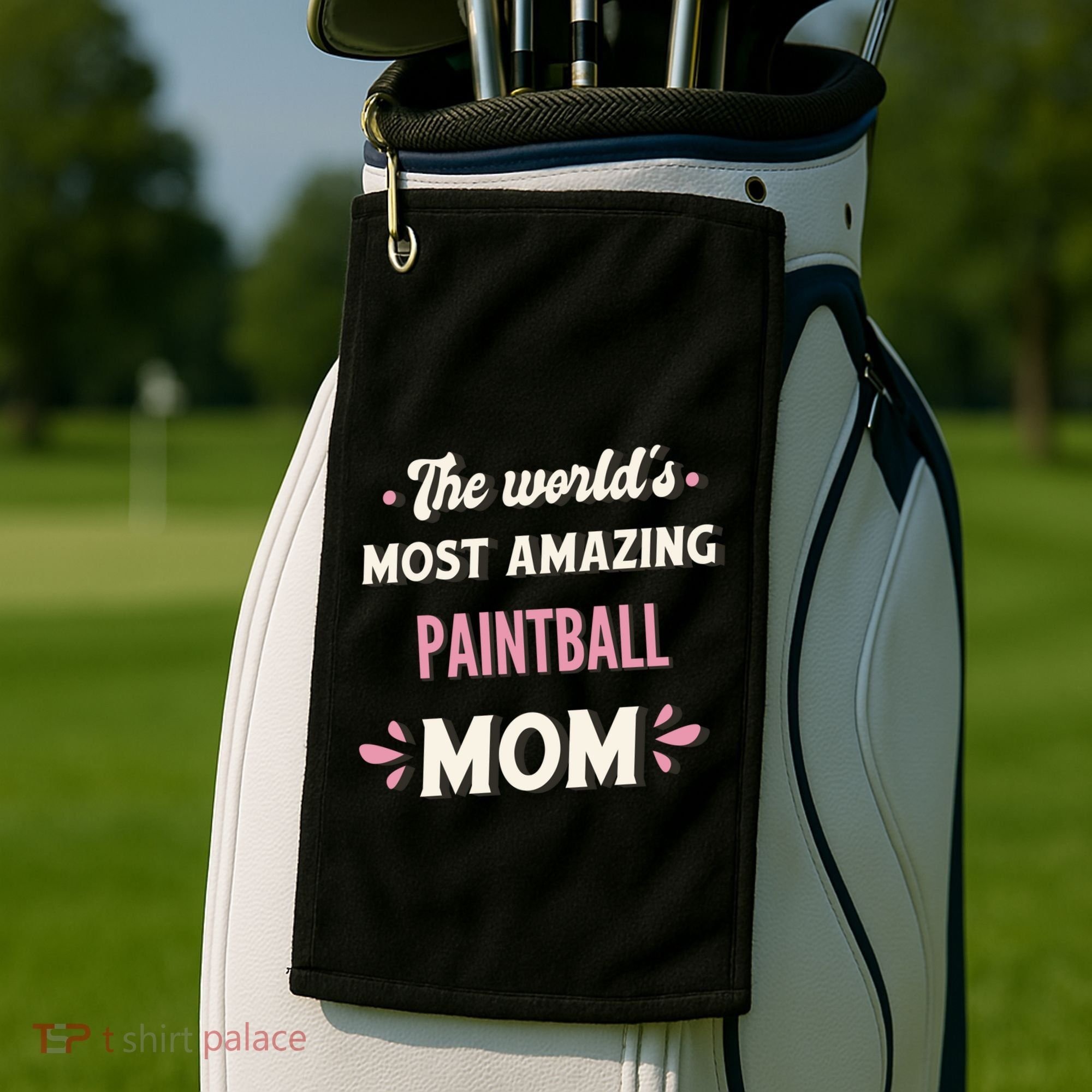 The World's Most Amazing Paintball Mom Gift Golf Towel