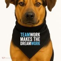Team Work Makes The Dream Work | Teamwork USA-Made Doggie Bandana thumb 1