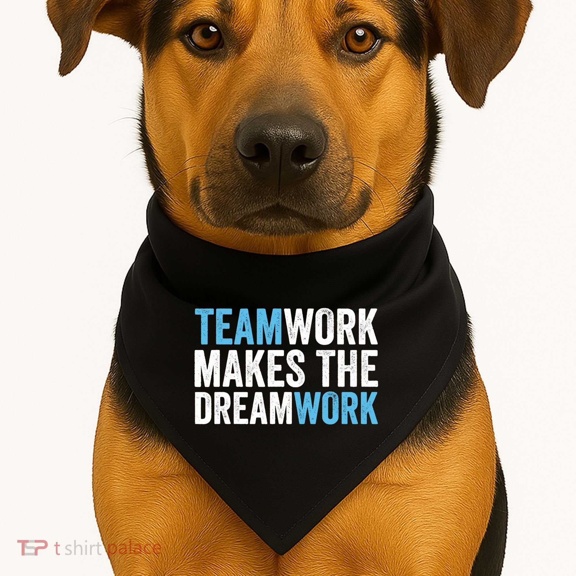 Team Work Makes The Dream Work | Teamwork USA-Made Doggie Bandana