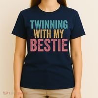 Twinning With My Bestie Spirit Week Best Friend Twin Day T-Shirt thumb 4
