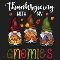 Thanksgiving With My Gnomies Holiday Festive Women's Sweatshirt thumb 2