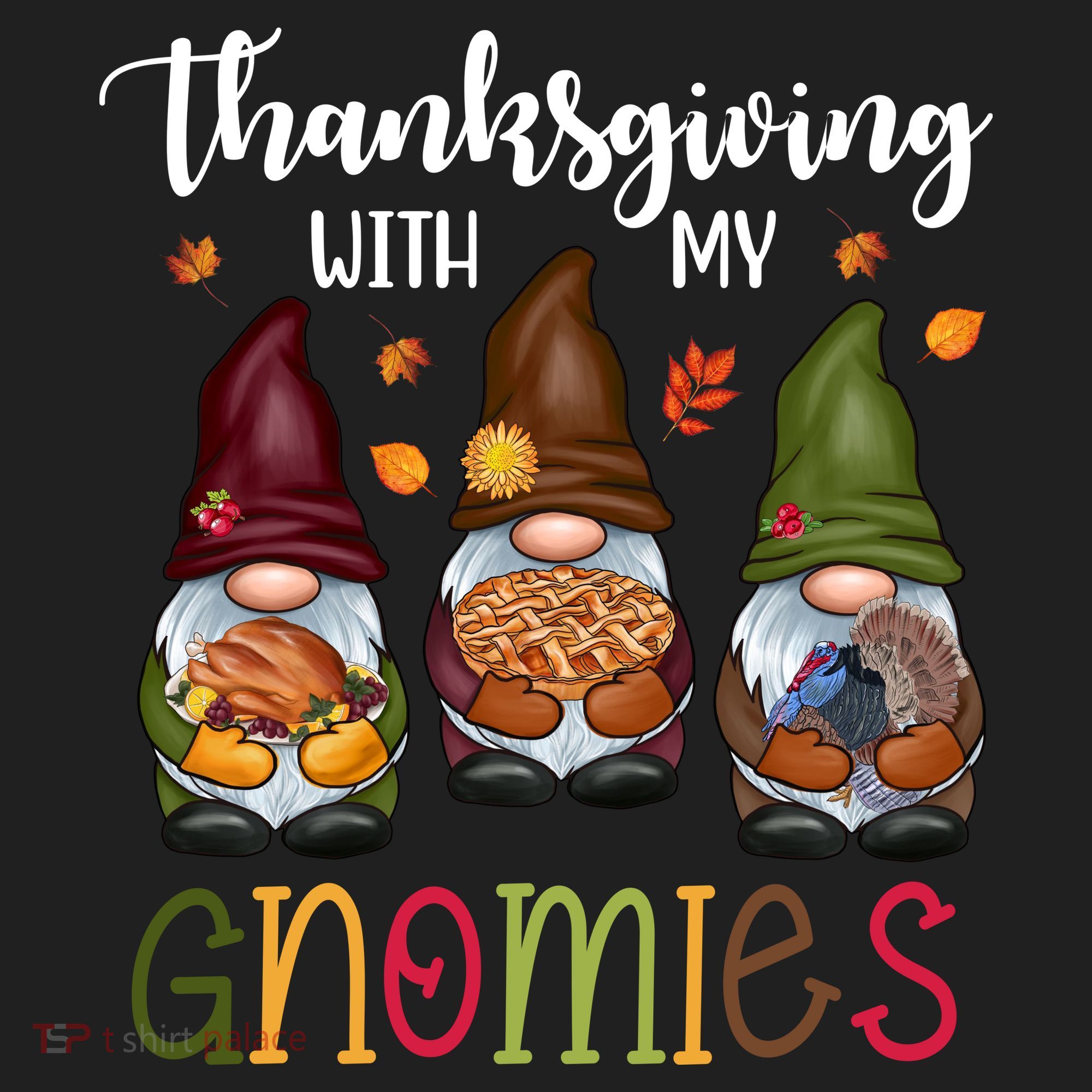 Thanksgiving With My Gnomies Holiday Festive Women's Sweatshirt