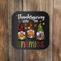 Thanksgiving With My Gnomies Holiday Festive Coaster thumb 0