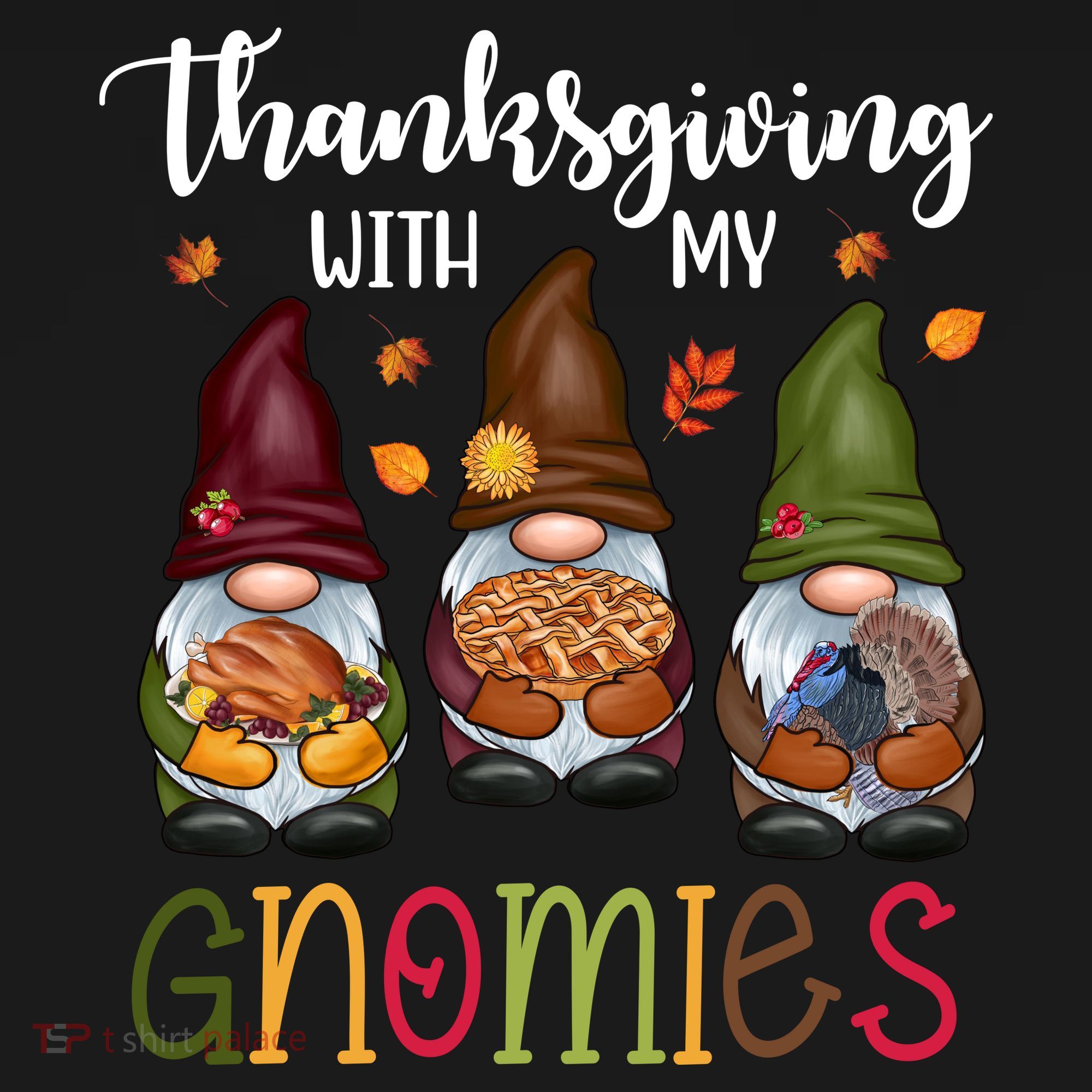 Thanksgiving With My Gnomies Holiday Festive Coaster