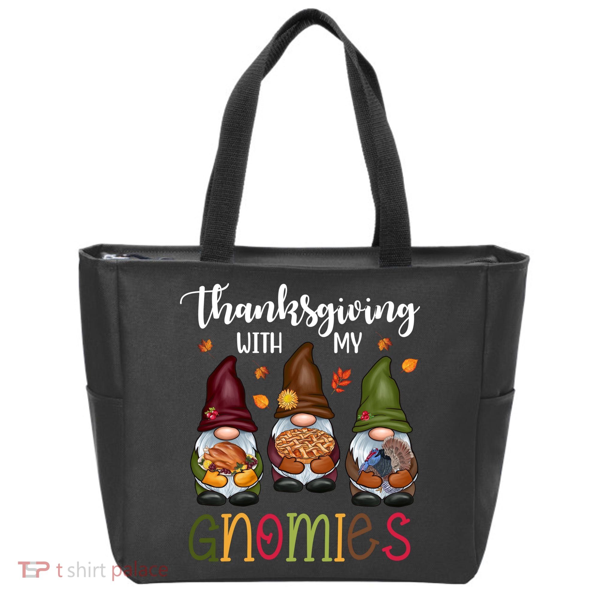 Thanksgiving With My Gnomies Holiday Festive Tote Bag