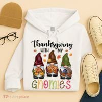 Thanksgiving With My Gnomies Holiday Festive Hoodie thumb 4