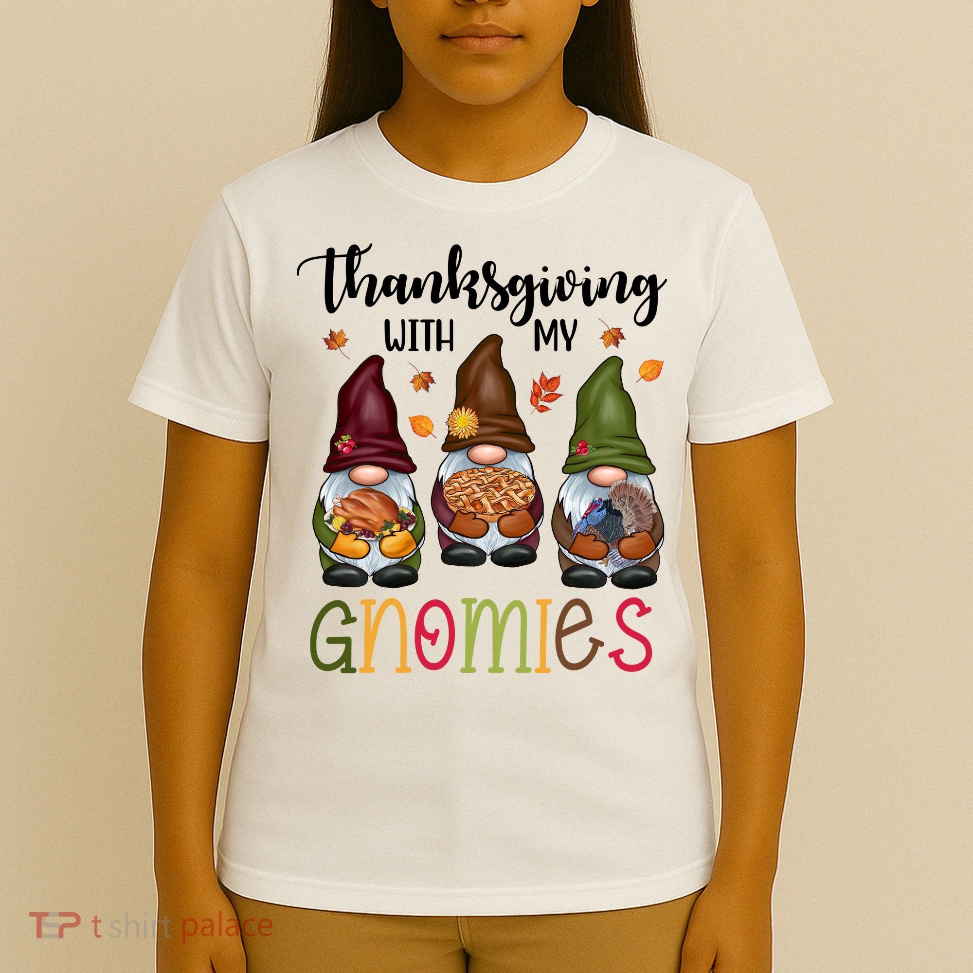 Thanksgiving With My Gnomies Holiday Festive T-Shirt