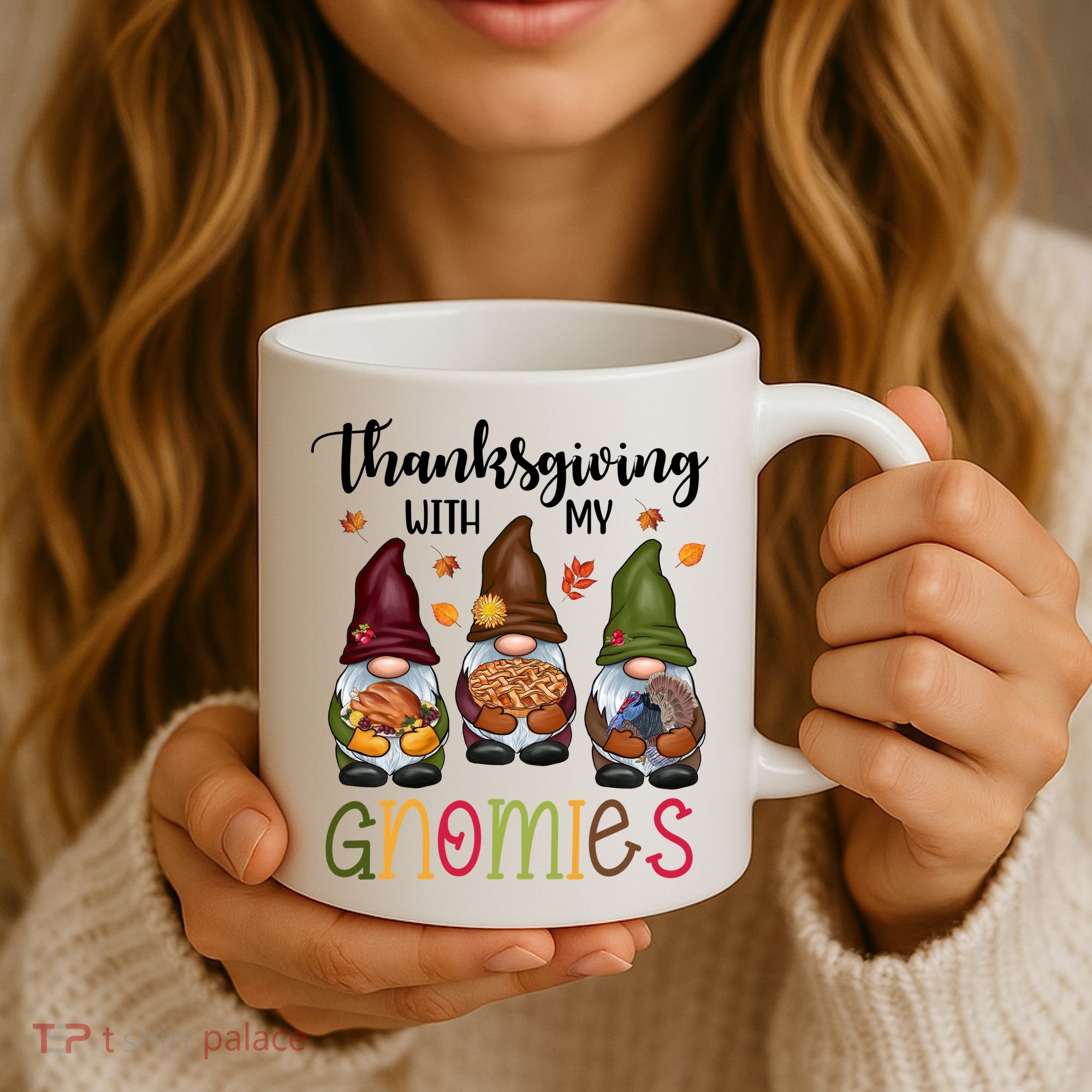 Thanksgiving With My Gnomies Holiday Festive Coffee Mug