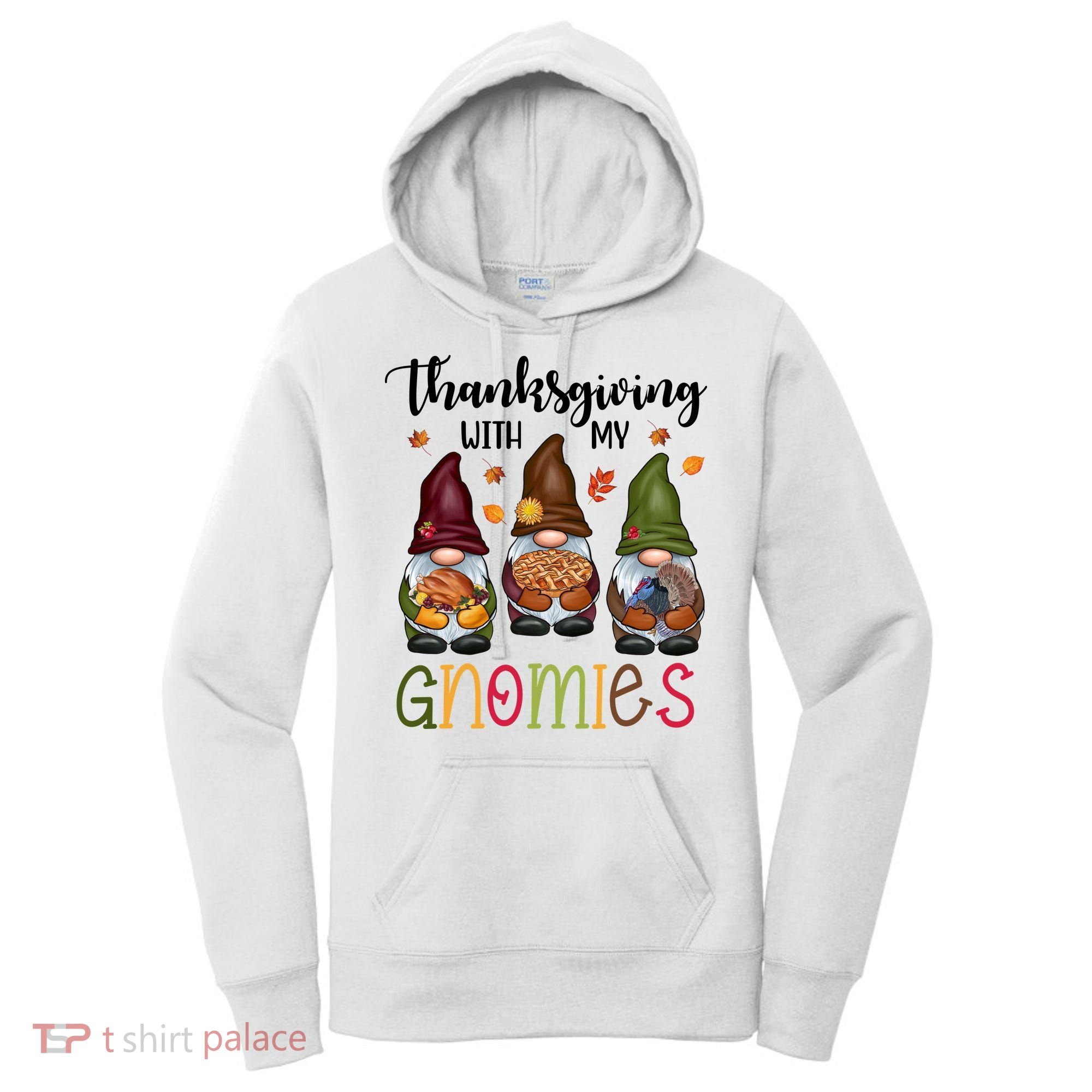 Thanksgiving With My Gnomies Holiday Festive Women's Hoodie