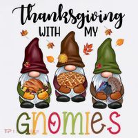 Thanksgiving With My Gnomies Holiday Festive Women's Hoodie thumb 2