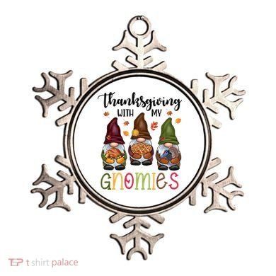 Thanksgiving With My Gnomies Holiday Festive Ornament