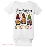Thanksgiving With My Gnomies Holiday Festive Baby Bodysuit thumb 0