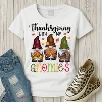 Thanksgiving With My Gnomies Holiday Festive Women's T-Shirt thumb 3
