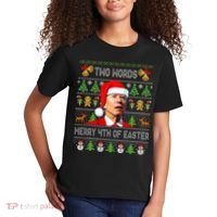 Two Words Merry 4th Of Easter Joe Biden Christmas Sweater Kids T-Shirt thumb 2