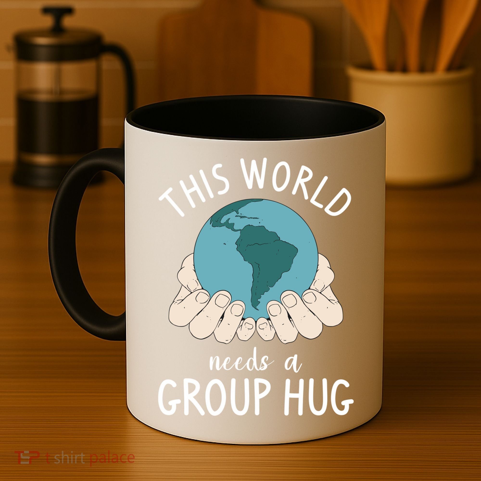 This World Needs A Group Hug International World Peace Day Gift Coffee Mug