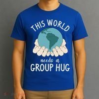 This World Needs A Group Hug International World Peace Day Gift T-Shirt thumb 3