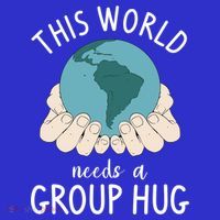 This World Needs A Group Hug International World Peace Day Gift Kids Sweatshirt thumb 2