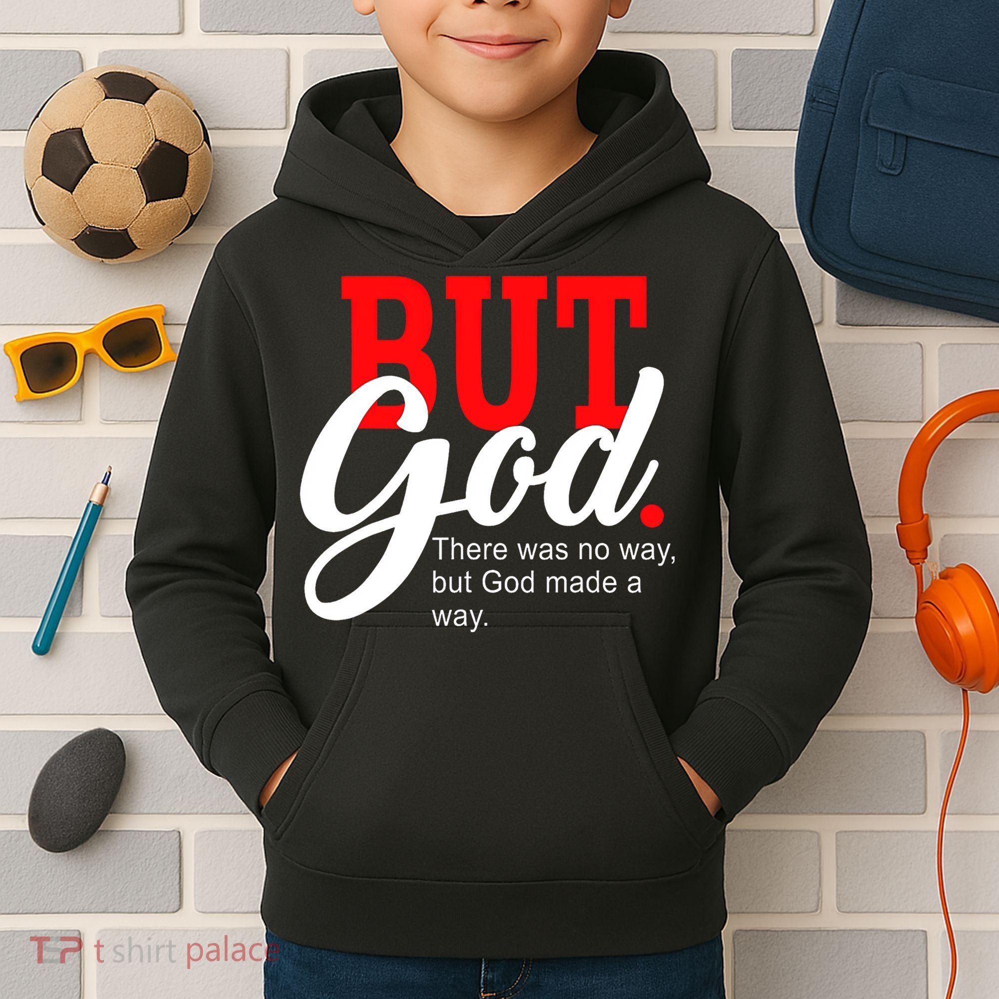 There was no way but God T Kids Hoodie