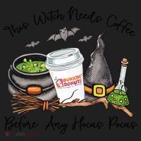 This Witch Needs Coffee Before Any Hocus Pocus Women's Sweatshirt thumb 2