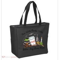 This Witch Needs Coffee Before Any Hocus Pocus Tote Bag thumb 2