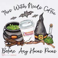 This Witch Needs Coffee Before Any Hocus Pocus Apron thumb 3