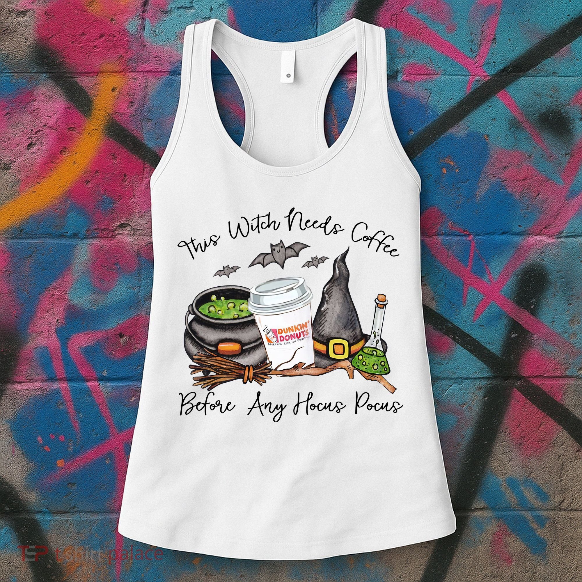 This Witch Needs Coffee Before Any Hocus Pocus Women's Tank Top