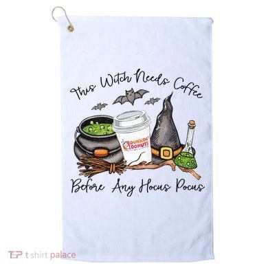 This Witch Needs Coffee Before Any Hocus Pocus Golf Towel
