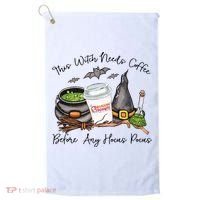 This Witch Needs Coffee Before Any Hocus Pocus Golf Towel thumb 0