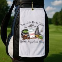 This Witch Needs Coffee Before Any Hocus Pocus Golf Towel thumb 2