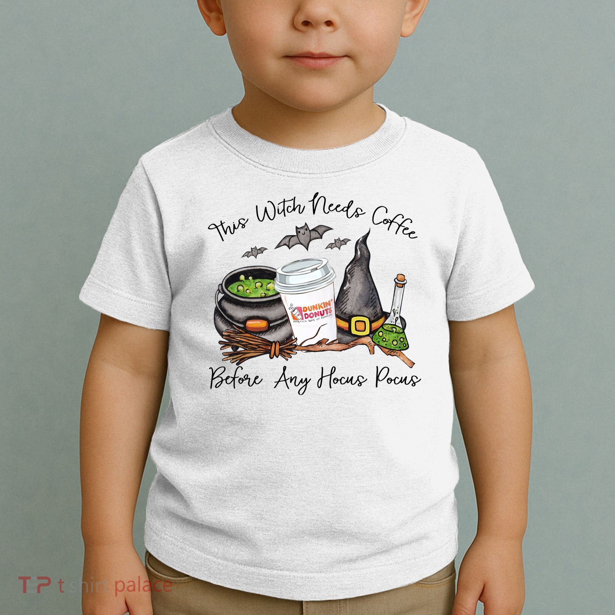 This Witch Needs Coffee Before Any Hocus Pocus Toddler T-Shirt